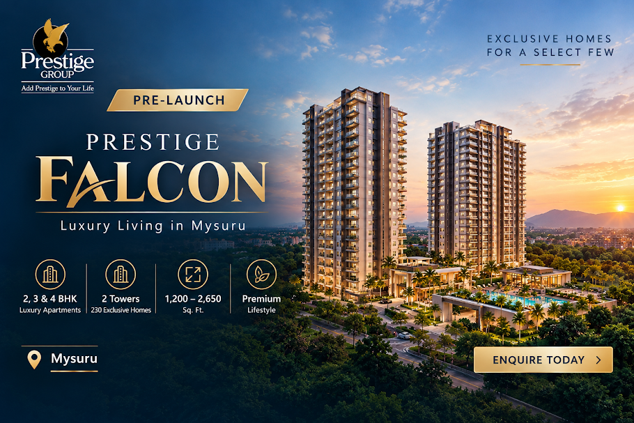 Prestige Falcon Mysore - pre-launch luxury high-rise apartments by Prestige Group in Mysuru, Karnataka