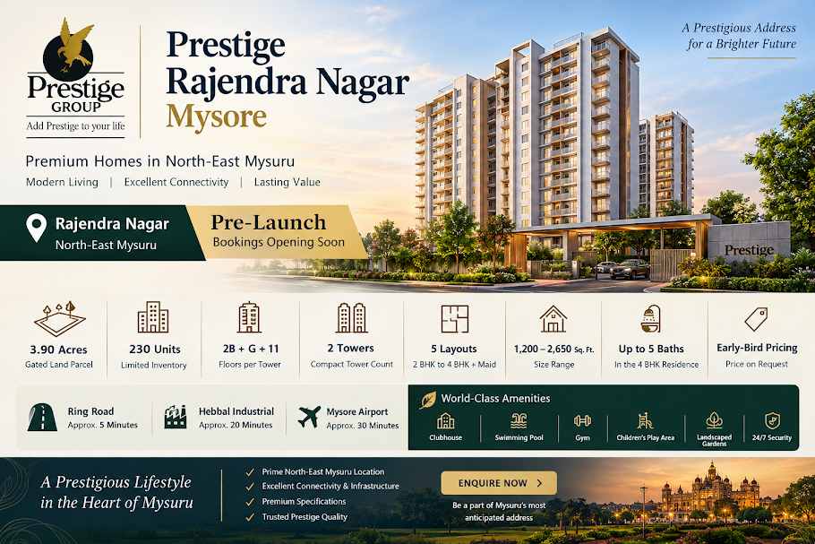 Prestige Rajendra Nagar Mysore - premium pre-launch residences by Prestige Group